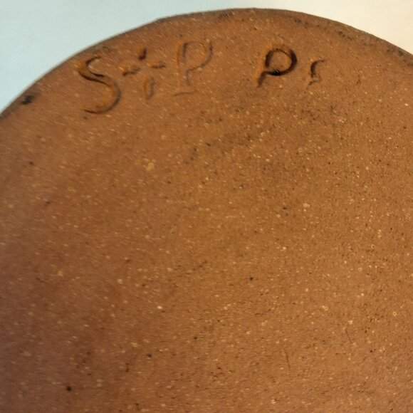 Stoneware Pitcher Cup Handle Pour Spout Yuzamashi Terracotta Stamped S P Rustic - Picture 9 of 9